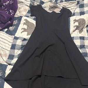 Chic Black High Low Women's Dress